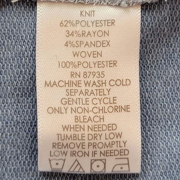 Logo by Lori Goldstein Cardigan Shirt Women’s Plus 2X Long Sleeve Blue Rayon - Picture 4 of 11